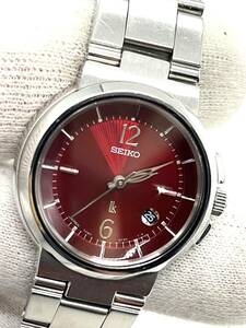 【電池切れ】SEIKO　セイコー 7N82-6E00 レディース クォーツ 腕時計　赤文字盤　