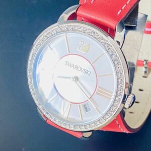 新品【高級時計 Swarovski】スワロフスキー クォーツ ブルー レディース クリスタル アナログ 腕時計
