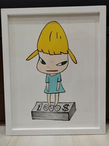 【模写】奈良美智 Yoshitomo Nara $1000 Baby Billboard Acrylic on wood 46*37cm