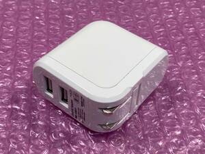 USB-ACアダプタ/USB051/PLATA/5V2.4A/2ポート/送料220円～/#U51