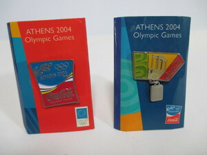 アテネオリンピック2004　コカコーラ ピンバッジ　2個セット