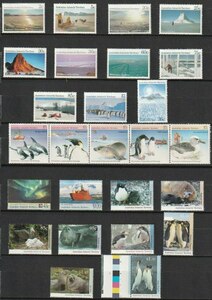 オーストラリア南極 1５　1984年～1992年（未使用 通常記念　ペンギン　魚　船他　小ロット）２６種