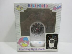 ◆未使用 保管品 サンリオ Kiki & Lala キキララ flashing light clock 置時計 森本産業 元箱入り 現状渡し.