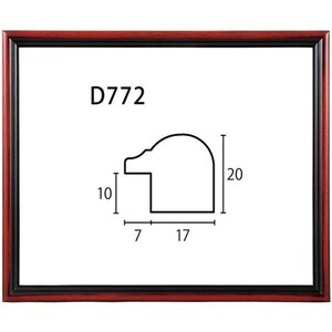 水彩用額縁 木製フレーム D772 アクリル付 F8号