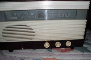 Victor卓上型フォノ(電蓄)ラジオRE-532ラジオ正常可動電蓄モーター回転テーブル異常