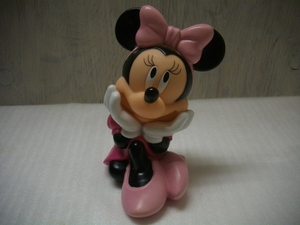 Disney ミニーマウス ソフビ 貯金箱 1998年 レトロ ビンデージ コインバンク ディズニー 置物　フィギュア 人形　電池？基盤あり