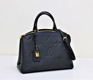 『本物保証/送料無料』美品 LOUIS VUITTON/ルイヴィトン ハンドバッグ グラン・パレMM M45811 モノグラム・アンプラント ノワール/黒 W958