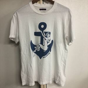 blue blue ピンナップガール Tシャツ サイズ2 HRM ハリウッドランチマーケット 海軍 ブルーブルー