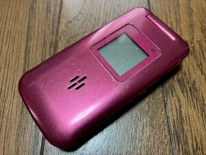 SoftBank(ソフトバンク、ソフバン)　かんたん携帯、ケータイ、ガラケー　821T　ワインレッド、赤系　東芝製　W-CDMA　動作未確認　送料無料