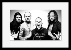 BW:人気ヘヴィメタル・ロックバンド!メタリカ/Metallica/モノクロ写真フレーム-2