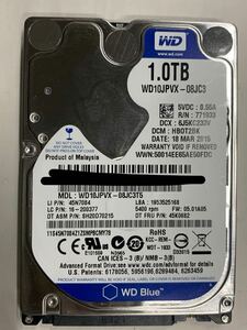 使用時間 9355時間 正常 WDC WD10JPVX-08JC3T5 1000GB 1TB n20240514-6