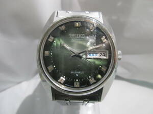 T4-92　SEIKO(セイコー)　腕時計　LM(ロードマチック)【5606-7231】 25JEWELS　AUTOMATIC　デイデイト 自動巻き メンズ 文字盤グリーン系