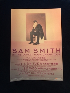 コンサートチラシ★SAM SMITH サム・スミス