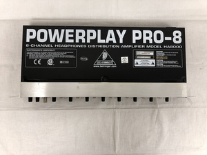 中古■BEHRINGER POWERPLAY PRO-8 HA8000 8chステレオ・ヘッドホンアンプ★動作OK★送料無料