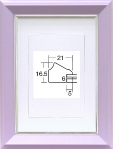 写真立て 遺影額 5873 H判サイズ 20枚1セット バイオレット