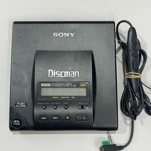 CW24 再生OK SONY D-303 Discman ポータブルCDプレーヤー ディスクマン リモコン イヤホン MDR-E472 ソニー ブラック 希少