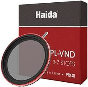 Haida CPL + VND フィルター 72mm - PLフィルター 可変NDフィルター 3~7ストップ ND8 ND16 N