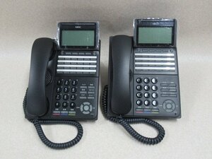 Ω ZZJ2 5971♪ 保証有 キレイ NEC UNIVERGE Aspire WX DTK-24D-1D(BK)TEL 24ボタン標準電話機 2台セット・祝10000！取引突破！同梱可