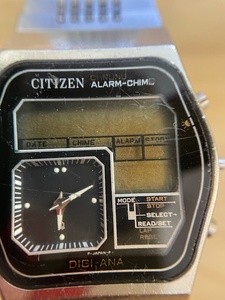 CITIZEN シチズン DIGI-ANA CHRONO ALARM-CHIME 41-9559 デジアナ アラームチャイム クオーツ 腕時計 不動 ジャンク