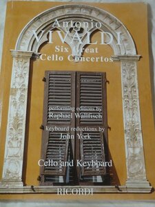 Vivaldi Six Great Cello Concertos　ヴィヴァルディ　チェロ協奏曲集　 楽譜
