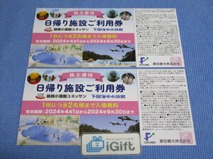 普通郵便無料★藤田観光 ペア 日帰り施設利用券×2枚セット (ユネッサン/下田海中水族館) 2024.9.30まで★ #2382・ピンク