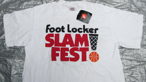 レア91年NIKEフットロッカー ダンク大会 限定 TシャツUSA製SLAM FEST未使用エアジョーダン白ナイキFoot LockerコンテストNBAビンテージDUNK