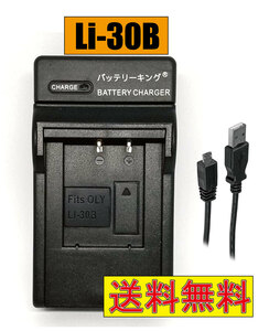 送料無料 オリンパス Li-30C Li-30B Li30C Li30B Micro USB付き AC充電対応 シガライター充電対応 互換品