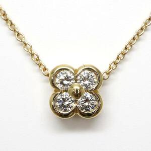 TIFFANY&Co.(ティファニー）◆K18 天然ダイヤモンドネックレス◆A 約2.5g 約41.0cm diamond necklace ジュエリー jewelry EB5/EB7