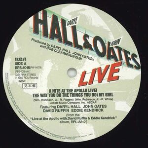 LP Daryl Hall John Oates A Nite At The Apollo Live! RPS1016 RCA Japan Vinyl /00260