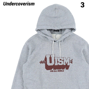 3 新品 ¥35,200【Undercoverism UI1B4802 HOODIE D. TOP GRAY カスタム フーディー UNDERCOVER アンダーカバーイズム 再構築 パーカー】