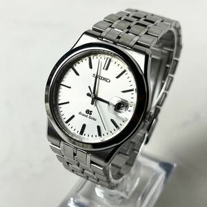 【稼動】 SEIKO セイコー GRAND SEIKO グランドセイコー GS 8N65-9010 シルバー 文字盤 デイト メンズ腕時計 ウォッチ 実働