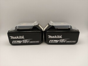 動作品 2個 マキタ Makita 純正 リチウムイオン バッテリー　BL1860B 6.0Ah 18V BL1860 雪マーク 雪印 インパクトドライバー 53 検索) 美品