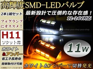 定形外 プレマシー CR系 前期 デイライト フォグランプ マルチ ウィンカー 切替 アンバー 白 LEDバルブ H11