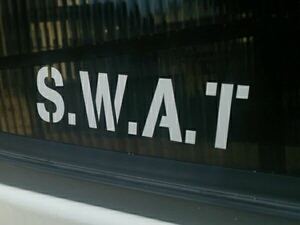 SWAT スワット 切り文字 ステッカー カッティングステッカー シール 防水シール 白色