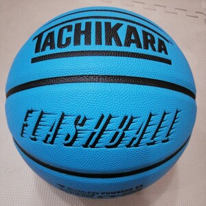 新品 バスケットボール 7号 合成皮革「TACHIKARA タチカラ FLASHBALL フラッシュボール ネオンブルー」(検) molten MIKASA SPALDING