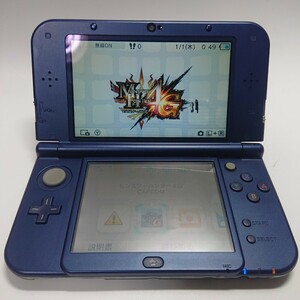 【1円～】New ニンテンドー 3DS LL 本体 ジャンク メタリック ブルー 任天堂 