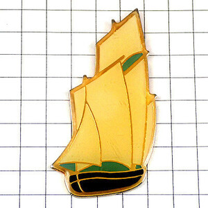 ピンバッジ・白い帆のヨット船ボート一隻◆フランス限定ピンズ◆レアなヴィンテージものピンバッチ