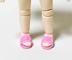 04 オビツ１１ フィギュア 人形 カスタムドール サンダル スリッパ ピンク