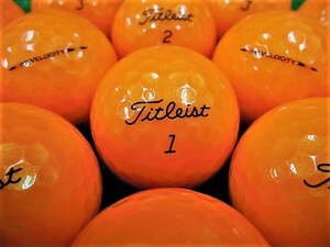 ★良質美品★タイトリスト ベロシティ Titleist『VELOCITY』2022年モデル オレンジ 30個 ロストボール★