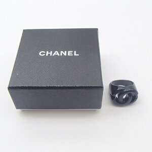 ◎シャネル CHANEL リング / 黒 ロゴマーク ココ ココマーク 指輪◎KI