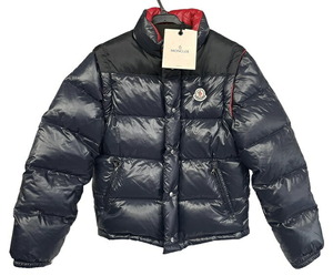 モンクレール ジュニア キッズ 2WAY ダウンコート ダウンジャケット ネイビー 12A MONCLER ダウン　【中古】