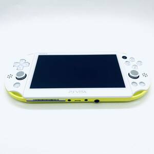 【美品】PlayStation Vita Wi-Fiモデル ライムグリーン ホワイト/プレイステーションヴィータ