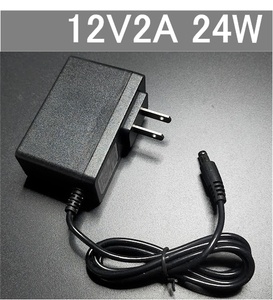 汎用 ACアダプター 12V2A プラグサイズ5.5×2.1～2.5mm (12V0.5A 12V01.0A 12V1.5A 12V1.8A機器も接続可) AC/DCアダプター