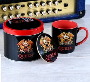 QUEEN クイーン - Logo/缶入りセット / マグカップ 【公式 / オフィシャル】