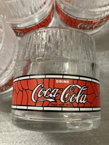 中古　コカ・コーラ グラス 　Coca-Cola　6個セット　現状渡し　コップ ビンテージ ガラス インテリア レトロ　昭和　コカコーラ