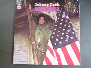 中古LPレコード盤　ジョニー・キャッシュ　"AMERICA”　歌と語りによる200年の歴史