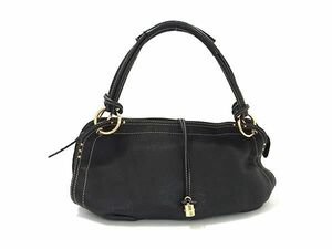 1円 ■美品■ CELINE セリーヌ ビタースイート レザー ショルダーバッグ ハンドバッグ 肩掛け ブラック系 AY1910