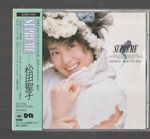 送料込み 美品 箱帯 松田聖子 SUPREME 32DH-440 初期3500円盤CD 旧規格 帯付き