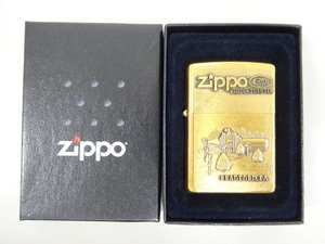 新品 未使用品 2000年製 ZIPPO ジッポ SOLID BRASS ソリッドブラス 立体 メタル貼り VISITORS CENTER ゴールド 金 ライター USA