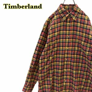 Timberland ティンバーランド　長袖シャツ　チェックシャツ　ボタンダウン　メンズ　Sサイズ　【AY1218】